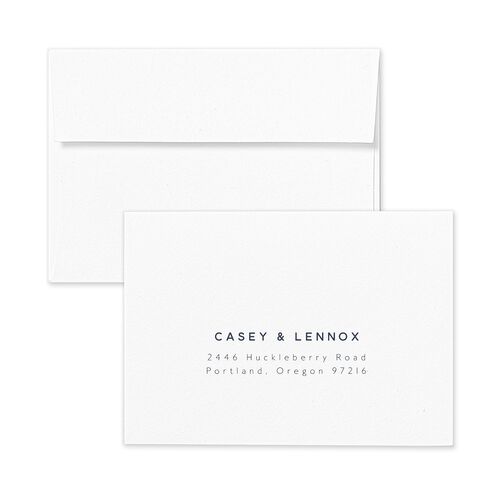 Modern Photograph Wedding Response Card Standard Envelopes Blue Moody Blue Return Address Signature Standard
