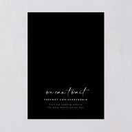 Modern Vow Save The Date Cards Charcoal Signature smooth Blank No Standard