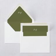 Hand Drawn Heart Photo Euro Envelope Liners Moss Luxe