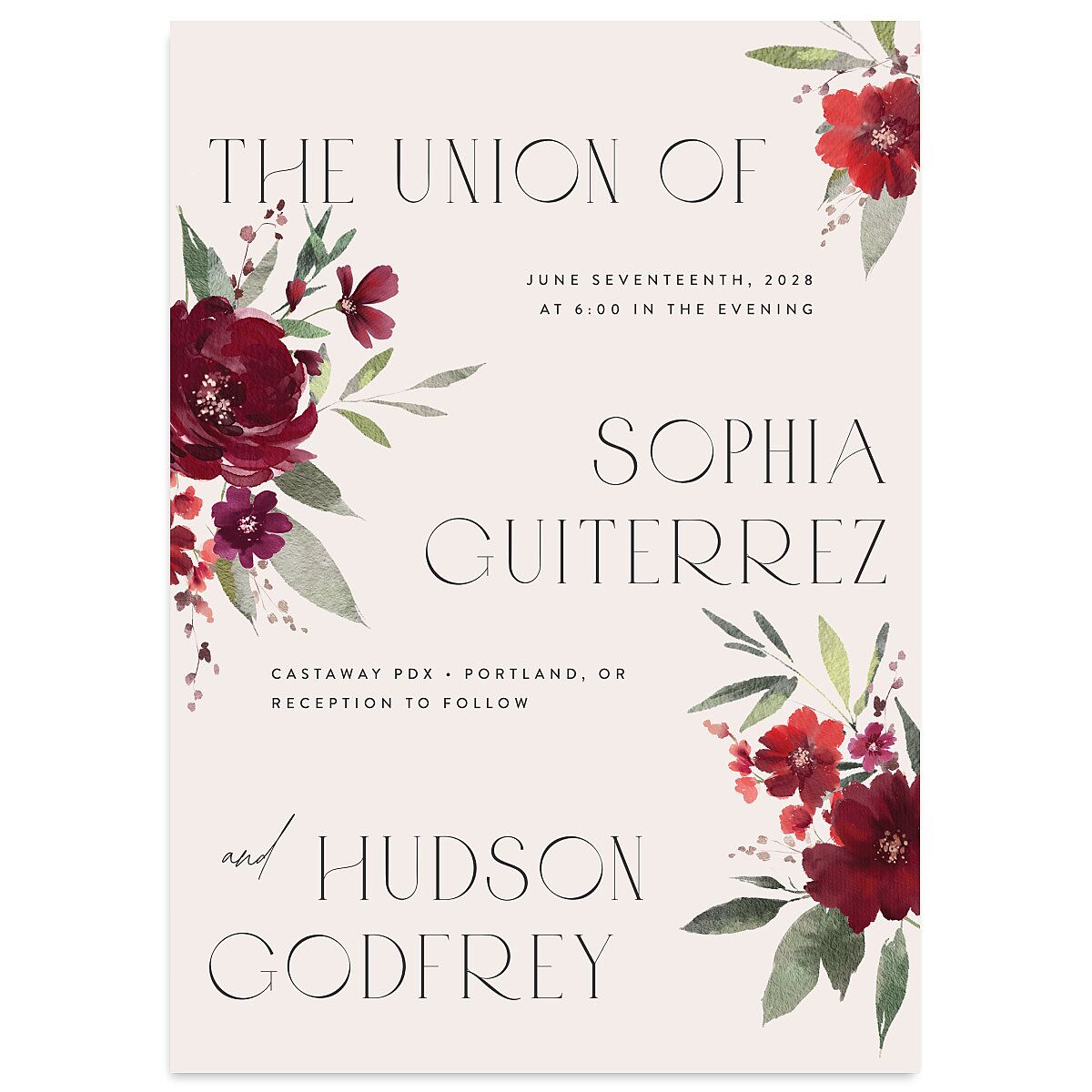 Beloved Union Wedding Invitations