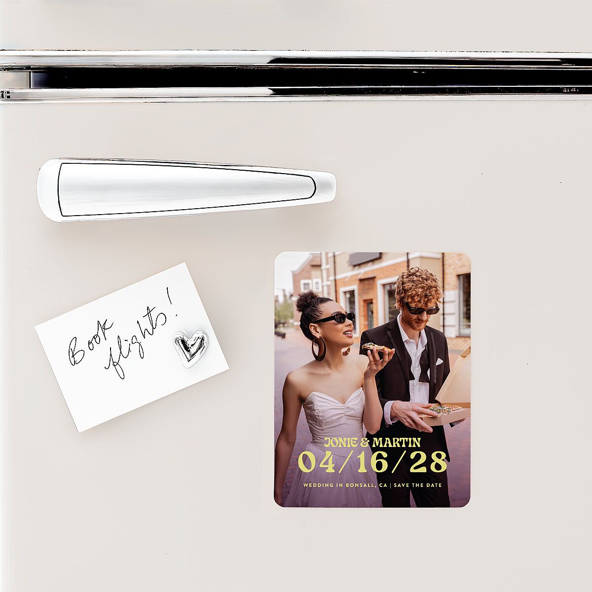 Wedstock Save The Date Magnets Scottish Green Magnet Paper