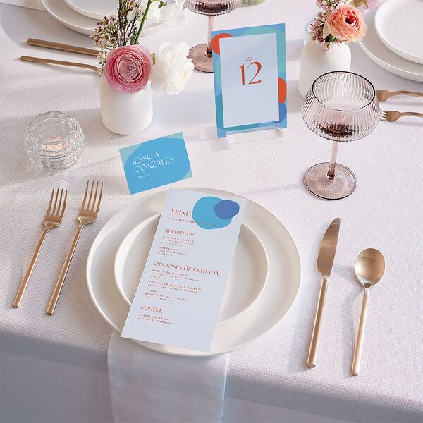 Santa Cruz Place Cards Aquamarine Signature