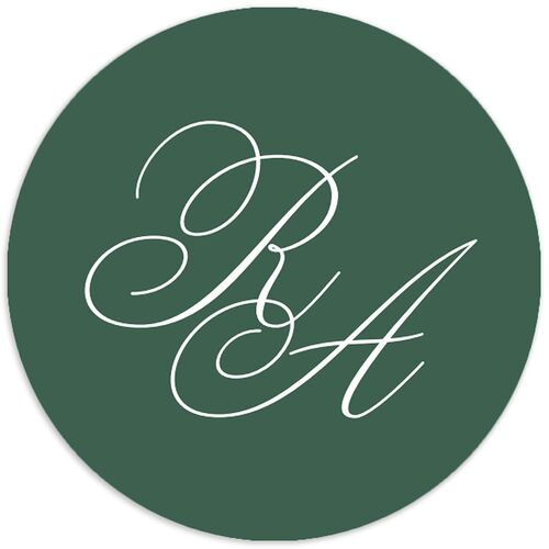 Wild About You Wedding Stickers Pure White Circle
