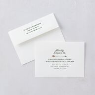 Happy Campers Save The Date Cards Deep Olive Signature smooth Blank No Standard
