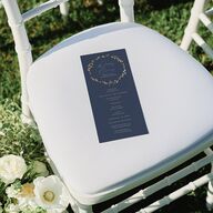 Stefana Crowns Wedding Programs Gold Moody Blue Signature