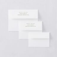 Romantic Garden Thank You Card Envelopes White Snow Both Recipient and Return Addresses Signature Standard