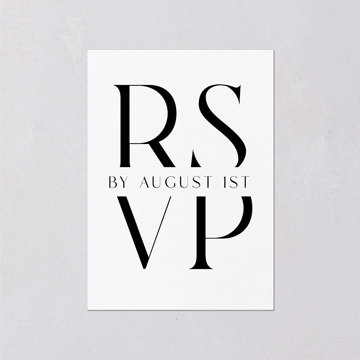 Simple Modern Monogram Wedding Response Cards Pure White Signature Standard