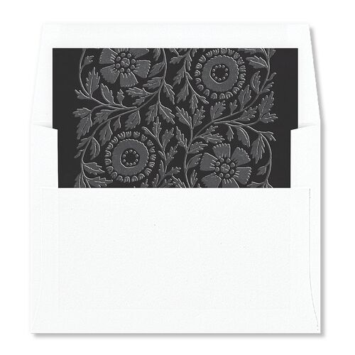 Block Print Envelope Liners Charcoal Standard