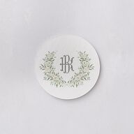 Luxury Floral Monogram Wedding Day Coasters Cotton Cardboard Circle