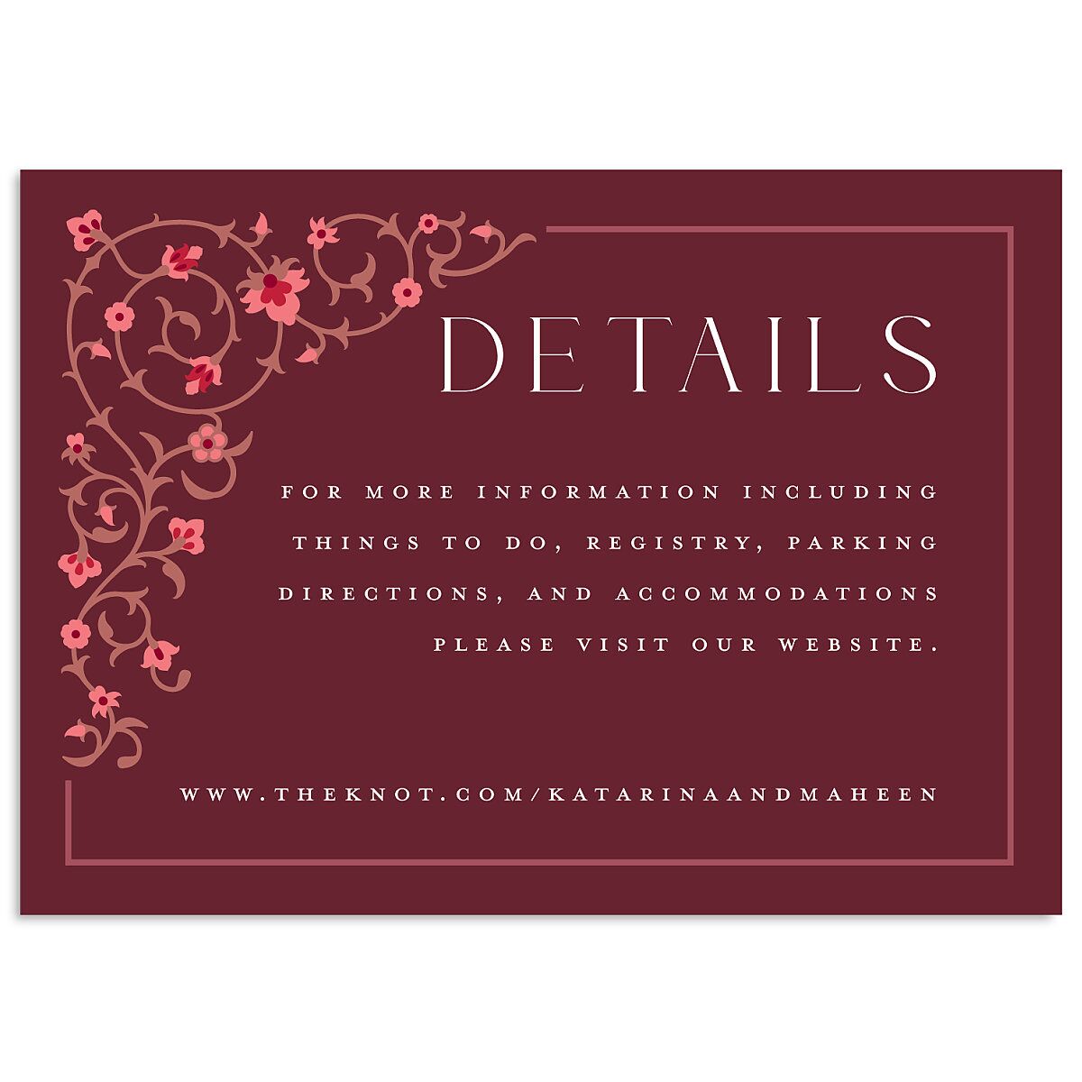 Ornate Threshold Wedding Enclosure Cards