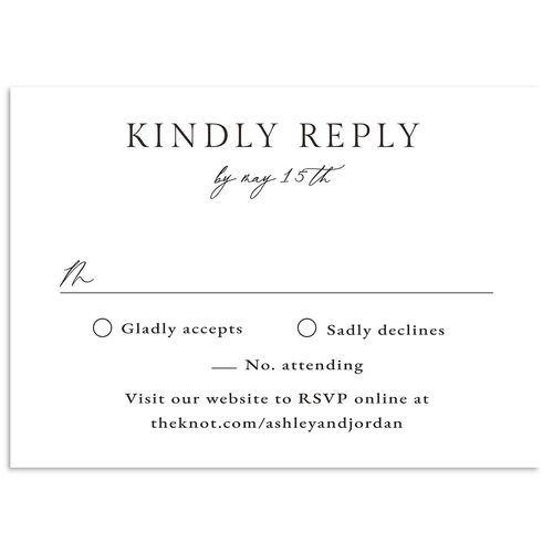 Simply Captured Wedding Response Cards Charcoal Signature Standard
