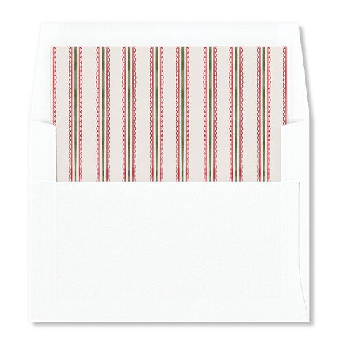Baby's First Christmas Bow Garland Envelope Liners Ruby Standard
