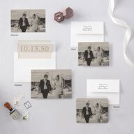 Handwritten Photo Faux Postcard Save The Date Magnets Sand Magnet Paper