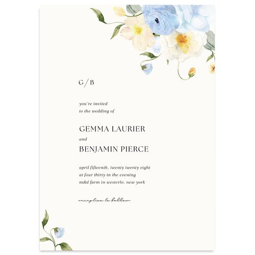 Pastel Garden Wedding Invitations Stream Signature Blank No Standard