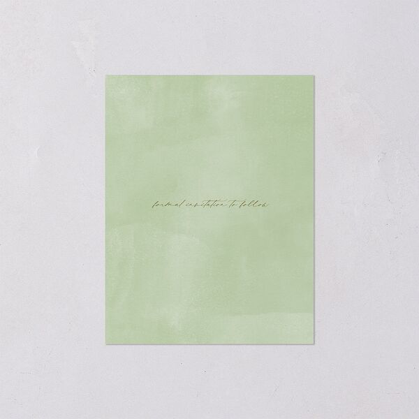 Southern Spanish Moss Save the Date Petite Cards Pure White Signature smooth Blank No Standard