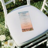 Desert Cactus Wedding Programs Peach Fuzz Signature