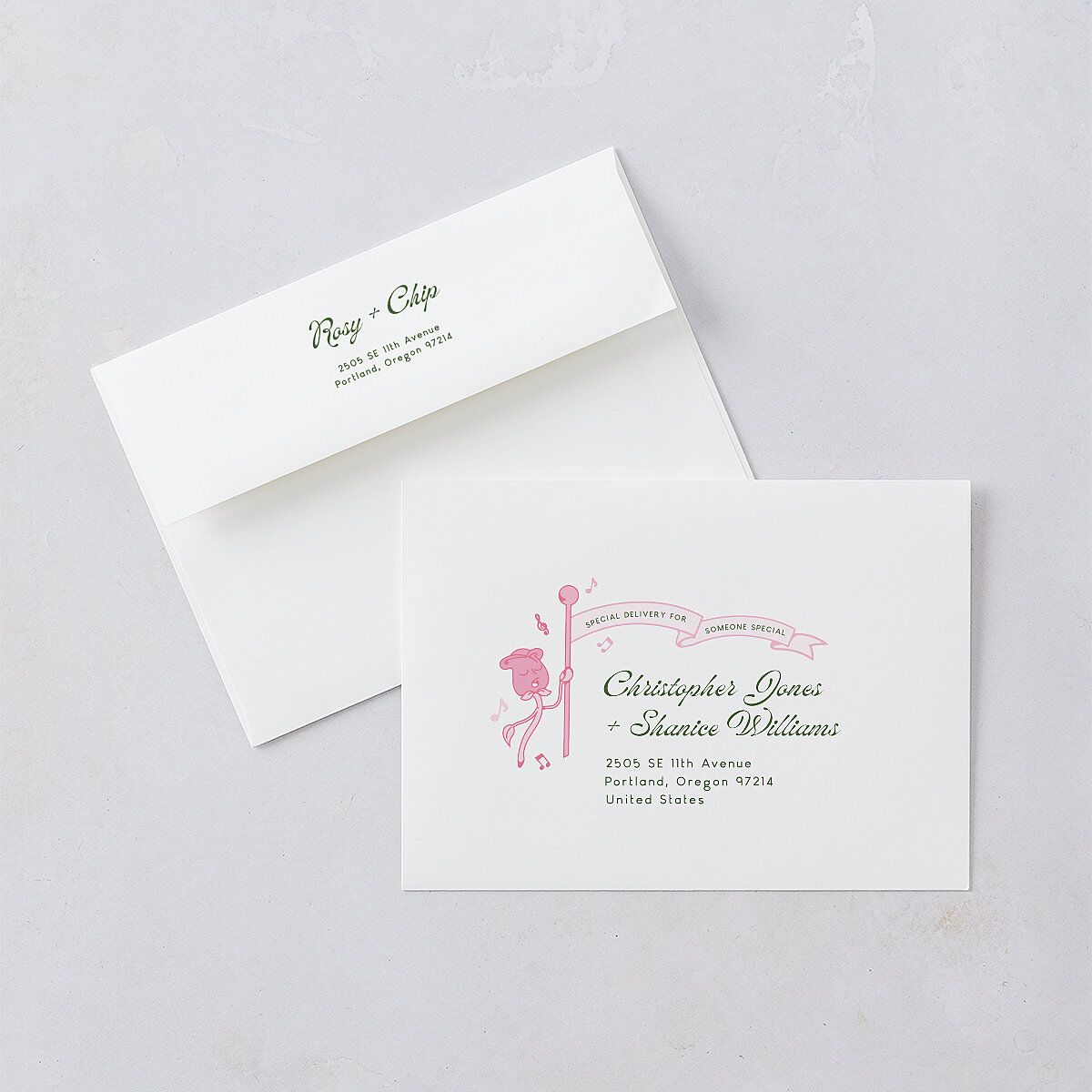 Whimsical Retro Cartoon Wedding Invitations Candy Pink Signature Blank No Standard