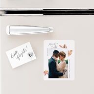 Falling Leaves Save The Date Magnets Chestnut Magnet Paper