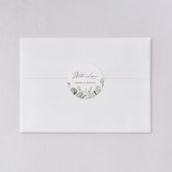 Shining Greenery Wedding Stickers Off-White Circle