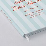 Cabana Stripes Bridal Shower Guest Books Pastel Blue