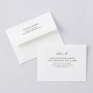 Eucalyptus Frame Thank You Card Envelopes Standard Pure White White Both Recipient and Return Addresses Signature