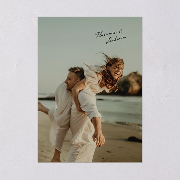 Vintage Film Photo Wedding Invitations Sand Signature Blank No Standard