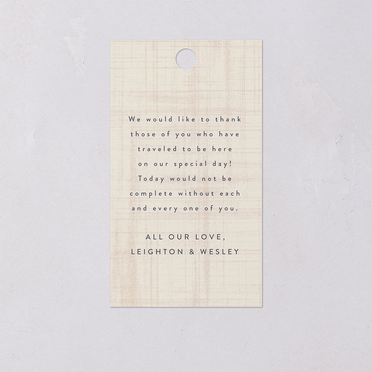 Western Tapestry Favor Gift Tags Linen Signature
