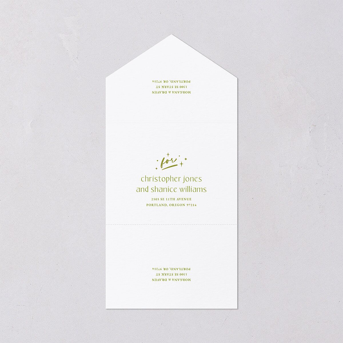 Til Death Do We Disco All-in-One Wedding Invitations Pear Signature Light Both Recipient and Return Addresses No