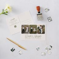 Modern Classic Picture Landscape Save the Date Postcards Olive