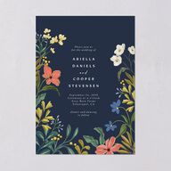 Vintage Garden Wedding Invitations Rose Gold Signature Blank No