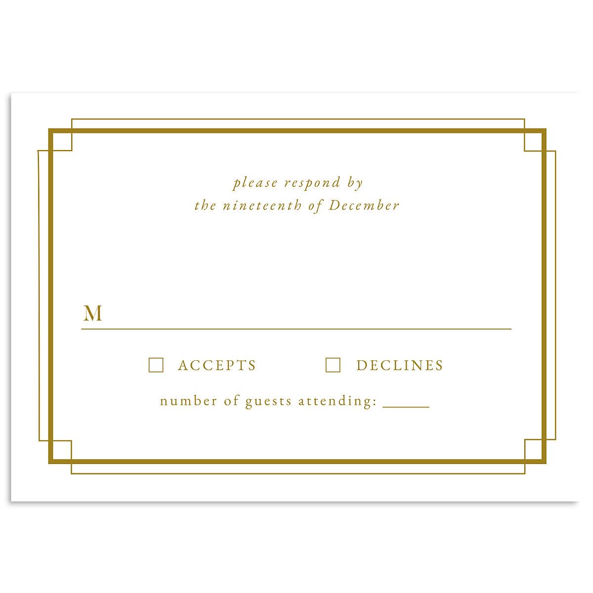 Luxe Monogram Wedding Response Cards
