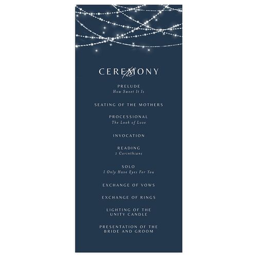 Elegant Lights Wedding Programs Moody Blue Signature