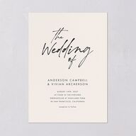 Simply Script Wedding Invitations Linen Signature Blank No Standard