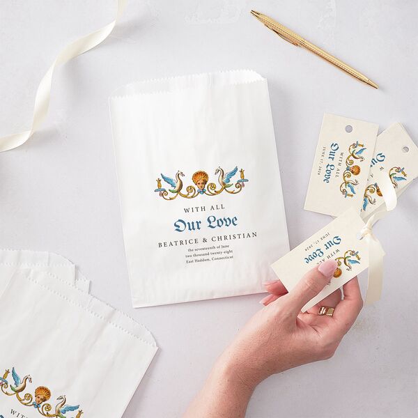 Medieval Renaissance Favor Gift Tags Canary Signature