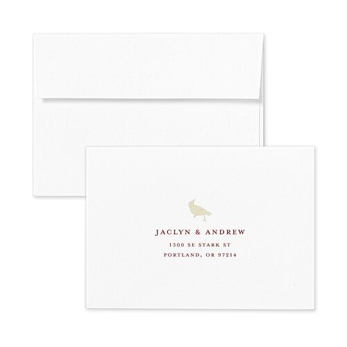 Crafted Garden Response Card Envelopes Terracotta Rust Return Address Signature Standard