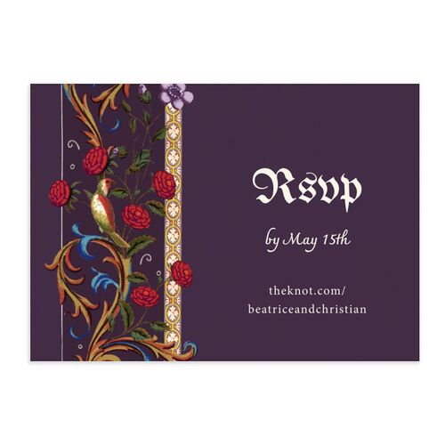 Medieval Renaissance QR Code RSVP Cards Regency Signature Standard