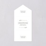 Rustic Branch Frame All-in-One Wedding Invitations Pure White Signature Light Both Recipient and Return Addresses No