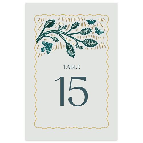 Woodland Whimsy Table Numbers Deep Lake Signature