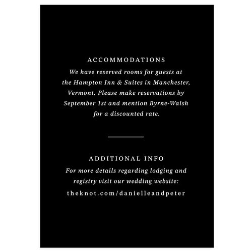 Photo Vow Wedding Enclosure Cards Midnight Signature Standard