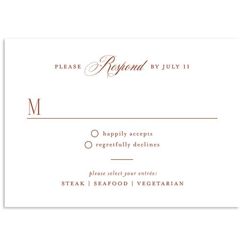 Cosmopolitan Wedding Response Cards Copper Signature Standard