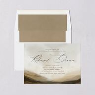 Western Valley Rehearsal Dinner Invitations Tan Signature Blank Standard