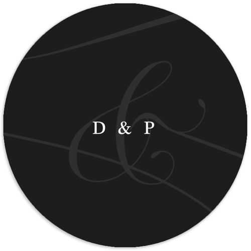 Photo Vow Wedding Stickers Pure White Circle
