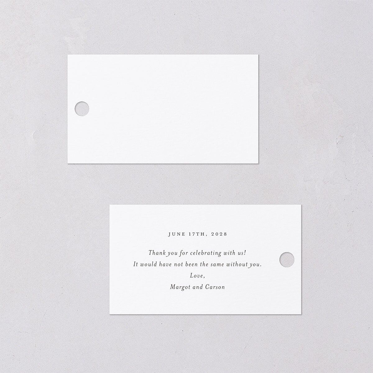 Southern Oak Tree Foil Favor Gift Tags Gold Pure White Signature