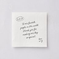 Sunny Day Modern Script Cocktail Napkins Pure White Napkin Uncoined