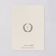 Branches Monogram Wedding Invitations Linen Signature Blank No Standard
