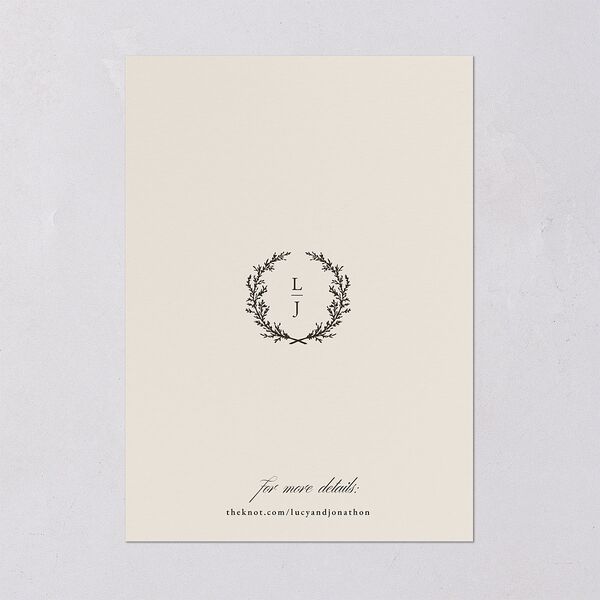 Branches Monogram Wedding Invitations Linen Signature Blank No Standard