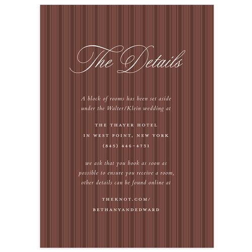 Vintage Oval Monogram Wedding Enclosure Cards Merlot Signature Standard