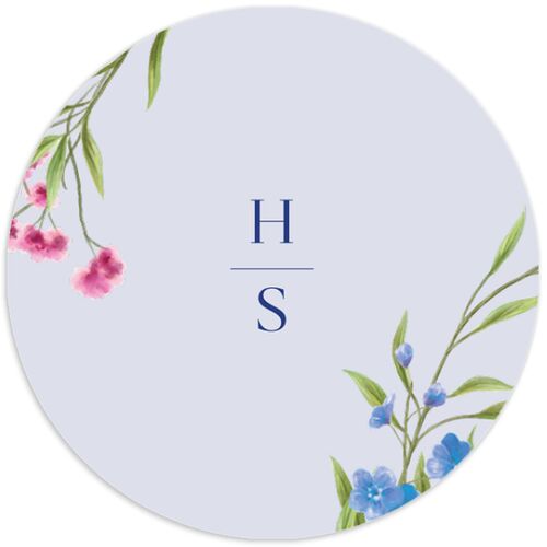 Rustic Butterflies Wedding Stickers Sapphire