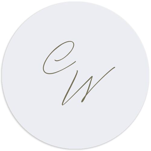 Floral Photo Wedding Stickers Ocean Circle