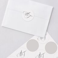 Romantic Lace Wedding Stickers Pure White Circle
